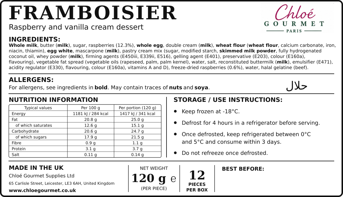 Framboisier (12 pcs)